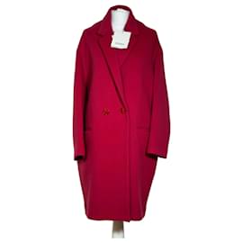 Abrigo Isabel Marant Oversize de Cachemira y Lana Fucsia