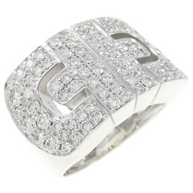 Bulgari Bvlgari Parentesi Ring aus 750 Weißgold mit Diamanten Größe 8