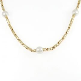 Bulgari Bvlgari Pearl Necklace in 18K Yellow Gold