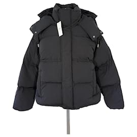 Ami Paris Ton-in-Ton schwarze Pufferjacke