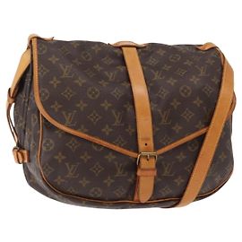 LOUIS VUITTON Borsa a Spalla Monogram Saumur 35 M42254 LV Auth ka812