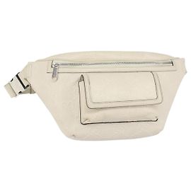 Marsupio GG Supreme Gucci Bianco Argento 645093 Auth BA8839