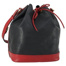 LOUIS VUITTON Borsa a Spalla Epi Noe Bicolore Nero Rosso M44017 LV Auth 154341