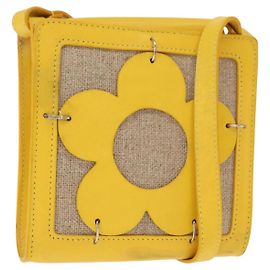 Céline Borsa a Spalla CELINE in Pelle Gialla Argento Autentica 159741
