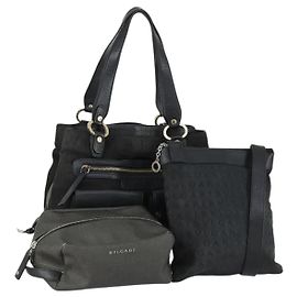 Bulgari BVLGARI Tote Bag aus Canvas 3 Set Schwarz Auth 151805