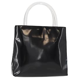 PRADA Borsa a Mano Smalto Nero Auth 156803