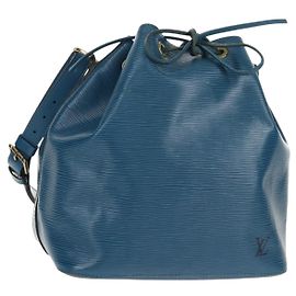 LOUIS VUITTON Epi Petit Noe Shoulder Bag Blue M44105 LV Auth SW1860