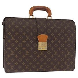 LOUIS VUITTON Serviette Fermoir Monogram Borsa Business Vintage M53305 Auth am9816
