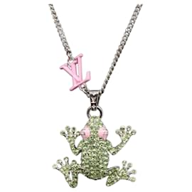 COLLANA LV Crazy Animals in metallo verde MP3390 Auth 158659M - Louis Vuitton