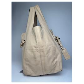 Borsa tote in pelle scamosciata vintage Givenchy beige