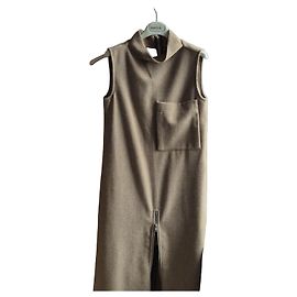 Autre Marque Hache Wollkleid Hellbraun