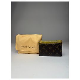 Portafoglio Vintage Louis Vuitton Monogram in Pelle EPI Giallo Marrone