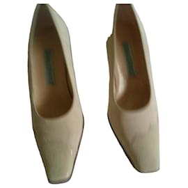 Moda Di Fausto High Heels Hellgrün Echsenoptik Leder 36 - Autre Marque
