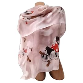Bufanda de seda Moschino Cheap And Chic Beige Olive Oyl