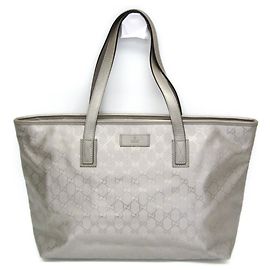 Gucci GG Bedruckte Silberne Handtasche