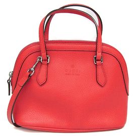 Gucci 341504 Damen Lederhandtasche in Rot