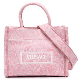 Versace Pink Kleine Canvas Barocco Athena Tote