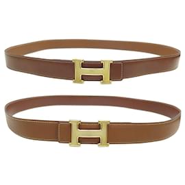 HERMES GÜRTEL MIT H-SCHNALLE GUILLOCHE 32MM T105 AUS WENDESCHALEN TOGO EPSOM - Hermès
