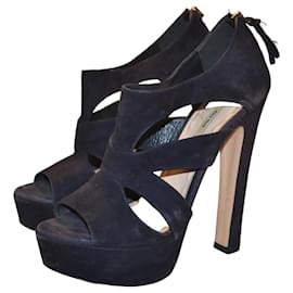 Sandali Miu Miu in scamosciato nero