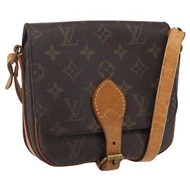 LOUIS VUITTON Bolsa de Ombro Monogram Cartouchiere PM M51254 LV Auth ka848