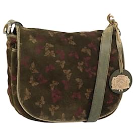Borsa a Spalla Bottega Veneta Camoscio Verde Oro Auth BA8668 - Autre Marque