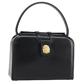 Céline Borsa a mano CELINE in pelle nera e oro Auth SW1859