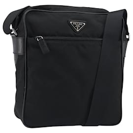 Borsa a Spalla PRADA in Nylon Nero Argento Autentica 151452