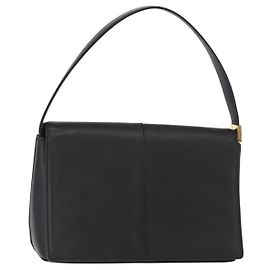 Borsa a mano in pelle nera e oro BURBERRY Auth ep12272