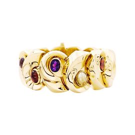 Autre Marque Bracciale in oro giallo, pietre colorate.