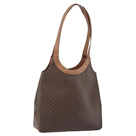CELINE Macadam Canvas Tote Bag aus PVC-Leder in Braun-Gold Auth ep12452 - Céline