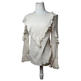 Chloé Top de seda vintage Chloe Blanco 36/S