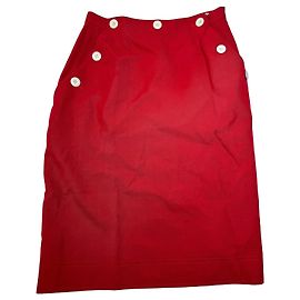 Gonna in tela vintage Dior rossa S
