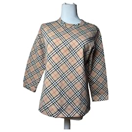 Vintage Burberry Novacheck Rundhals-Pullover M