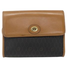 Bolsa de ombro vintage Honeycomb em lona e couro Christian Dior