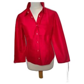 Autre Marque Chaqueta de seda Chiara D'este Roja