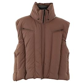 Autre Marque Brauner ärmelloser Daunenjacke