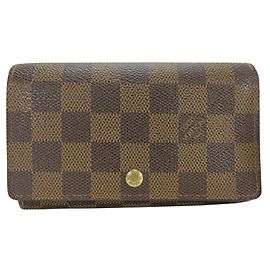 Billetera bi-fold Damier Ebene Louis Vuitton