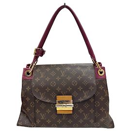 Borsa Olympe Louis Vuitton in pelle bordeaux e marrone