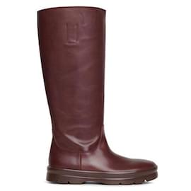 Botas The Row de piel rojo oscuro - The row