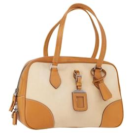 Borsa Boston PRADA in tela beige argento autentica ep12540
