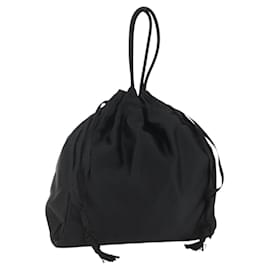 PRADA Borsa a mano in satin nero Auth ka1010