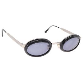 CHANEL Sonnenbrille Metall Silberton CC Auth 160904