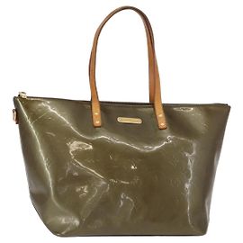 LOUIS VUITTON Borsa Tote Vernis Bellevue GM Vela Bronzo M93674 LV Auth 156951