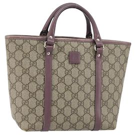 Gucci Borsa a mano Micro GG Supreme in PVC beige e argento 297557 Auth bs31884