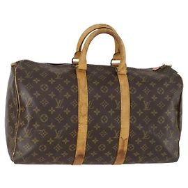 LOUIS VUITTON Borsa Boston Monogram Keepall 45 M41428 LV Auth BA8828