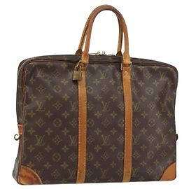 LOUIS VUITTON Monogram Porta Documenti da Viaggio Borsa Business M53361 LV Auth 158276