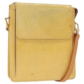LOUIS VUITTON Monogram Vernis Motto Accessory Pouch Gris M91030 LV Auth bs31986