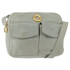 Céline Borsa a Spalla CELINE Circle in Pelle Oro Verde Chiaro Auth 156943