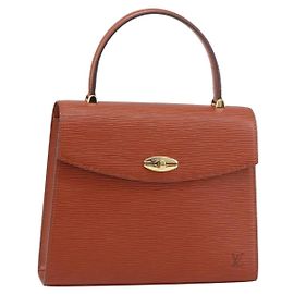 LOUIS VUITTON Borsa a Mano Epi Malesherbes Marrone M52373 LV Auth 158240