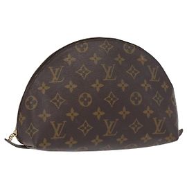 LOUIS VUITTON Pochette Cosmética Demi Ronde Monogram M47520 LV Auth 157229